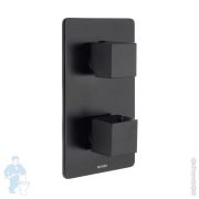 Смеситель Bossini Black&White Cube термостат, внешняя часть, черный матовый Z00061.073