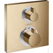 Смеситель Hansgrohe Ecostat Square встраиваемый, термостат, 2 потребителя, шлифов бронза 15714140