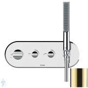 Смеситель для душа Bossini Apice Z00522021 встраиваемый, термостат, на 2 вых., с руч. душем золото