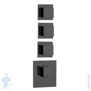 Смеситель для ванны/душа Bossini Cube втраиваемый, термостат, внеш. часть, черный мат. Z032205.073
