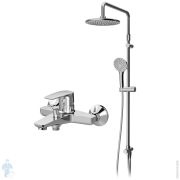 Душевая система AM.PM Gem F40890A14 смеситель для ванны/душа, верхний душ 220мм, ручной душ 110мм
