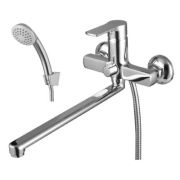Смеситель для ванны/душа Lemark plus GRACE LM1551C длинный излив, душевой комплект, хром