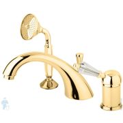 Смеситель CEZARES VINTAGE-BVDM-03/24-Sw на борт ванны, 3 отверстия, золото 24кар/ручка Swarovski