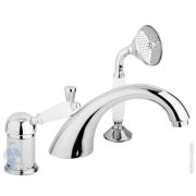 Смеситель CEZARES ELITE BVDM-01-M на борт ванны, 3 отверстия, однорычажный, хром/ручка металл