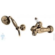 Смеситель CEZARES VINTAGE-VDM-02-Sw для ванны/душа, ручной душ, бронза/ручка Swarovski