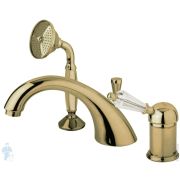 Смеситель CEZARES VINTAGE-BVDM-02-Sw на борт ванны, 3 отверстия, бронза/ручка Swarovski