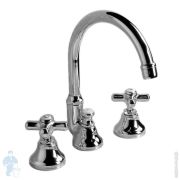Смеситель для раковины Devon&Devon City UTCI100ACR с 3 отв., д/к, высокий излив, цвет хром