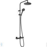 Душевая система Hansgrohe Vernis Blend 26276670 1jet термостат, верхний и ручной душ, черный матовый