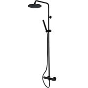 Смеситель Bossini Cosmo Black&White с верхним и ручным душем, черный матовый L10095.073