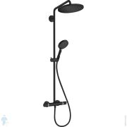 Душевая система Hansgrohe Croma Select S Showerpipe 280 термостат, верхний/руч. душ, черный 26890670