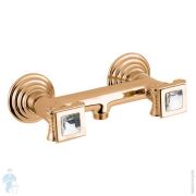 Смеситель CEZARES OLIMP-DS-03/24-Sw для душа, двухзахватный, золото 24 карат/ручки Swarovski