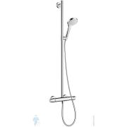 Душевая система Hansgrohe Croma Select S Multi +термостат, ручн душ, шланг 1,6м, хром/белый 27247400