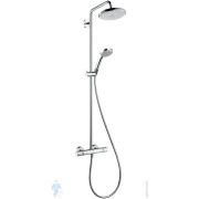 Душевая система Hansgrohe Croma 220 Showerpipe 27188000 9л/мин термостат,повор. держатель 400мм,хром