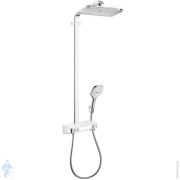 Душевая система Hansgrohe Raindance Select E 360 Showerpipe с термостатом 27288400, хром+белый