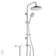 Душевая система Paini RS White 50CR191B0RS1P3 шланг 1500мм, верхний/ручной душ, белый/хром