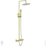 Душевая система BelBagno UNO-DOCM-ORO однозахватный смеситель, верхний и ручной душ, золото