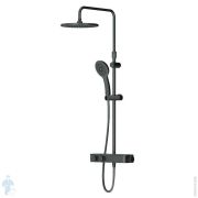 %Душевая система AM.PM Inspire 2.0 F0750A422 с термостатом, верхним/ручным душем, черный матовый
