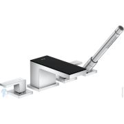 Смеситель Axor MyEdition 47430600 на борт ванны, на 4 отверстия, хром/черн.стекло