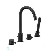 Смеситель Damixa Scandinavian Pure на борт ванны, на 4 отверстия, черный матовый 360400300