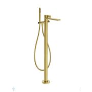 Смеситель для ванны Gessi Inverso Diamantato напольный,внеш. часть,ручной душ,латунь браш. 73628.727
