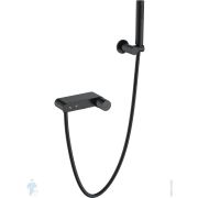 Смеситель Boheme Stick 123-BB для ванны/душа, настенный, с изливом, с ручным душем, черный