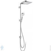 Душевая система Hansgrohe Crometta E Showerpipe EcoSmart 240 верхний и ручной душ, хром 27289000
