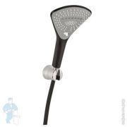 Душевой гарнитур KLUDI FIZZ 3S лейка 3 режима, шланг 1250мм, держатель, матов.черный/хром 6775087-00