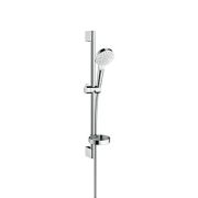 Душевой набор Hansgrohe Crometta Vario (руч.душ, шланг, штанга 65 см с мыльницей) хром/бел. 26553400