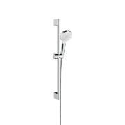 Душевой набор Hansgrohe Crometta Vario (ручной душ, шланг, штанга 65 см) хром/бел. 26532400