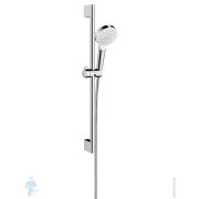 Душевой набор Hansgrohe Crometta 1jet (ручной душ, штанга 65см, шланг 160см) хром/белый 26533400