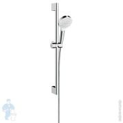 Душевой набор Hansgrohe Crometta 1jet (ручной душ, штанга 65см, шланг 160см) хром/белый 26555400