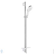 Душевой гарнитур Grohe RainShower SmartActive 130 мм, штанга 900 мм, 3 режима, белая луна 26578LS0