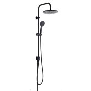Душевой комплект ESKO ST1550 Black верхний душ 260х190мм, ручной душ 1 реж., стойка, шланг, черный