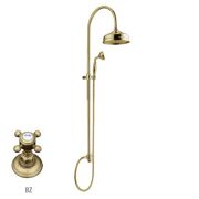 Душевая стойка Nicolazzi 5719WSBZ20 с верхним и ручным душем, переключателем, бронза