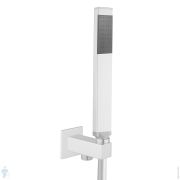 Душевой гарнитур Paffoni Premium ZDUP095BO шланг 1500мм, белый матовый