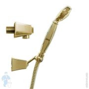 Душевая лейка Devon&Devon Time 2TIME241OT со шлангом, держателем и выпуском, цвет: светлое золото