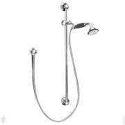 Душевой набор Devon&Devon UTCI518CRNE штанга, лейка, шланг и выпуск, цвет хром, ручка черная