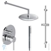 Душевая система DAMIXA Scandinavian Pure (верхний/ручной душ, смеситель, штанга), хром 936530000