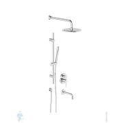 Душевая система DAMIXA Scandinavian Pure (верхний/ручной душ, смес., штанга, излив), хром 936540000