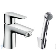 Смеситель Hansgrohe Talis E 71729000 для раковины, однорычажный, с гигиеническим душем, хром