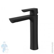 Смеситель для раковины Lemark URSUS LM7209BL высокий, донный клапан Click/Clack, черный