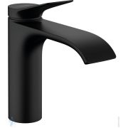 Смеситель Hansgrohe Vivenis 75020670 для раковины, однорычажный, 110, сливной гарнитур, мат.черный