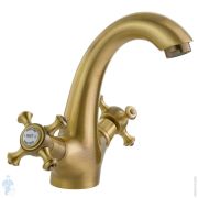 Смеситель для раковины Migliore PRESTIGE двухзахватный, с д/к, бронза 31600 (ML.PRS-734.BR)