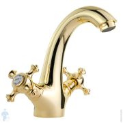 Смеситель для раковины Migliore PRESTIGE двухзахватный, с д/к, золото 31601 (ML.PRS-734.DO)