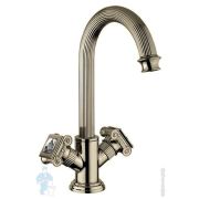 Смеситель CEZARES OLIMP-LS2-02-Sw для раковины, с донным клапаном, бронза/ручки Swarovski