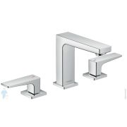 Смеситель Hansgrohe Metropol 32514000 для умывальника на 3 отверстия, клапан push-open, хром