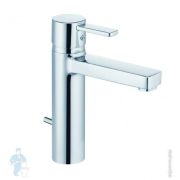 Смеситель для раковины Bossini Apice E89602.073 высокий излив 197мм, дон. клап, черный матовый