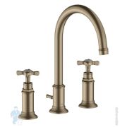 Смеситель для раковины Gessi Inverso Diamantato 270 мм, донный клапан, никель браш. 73653.149