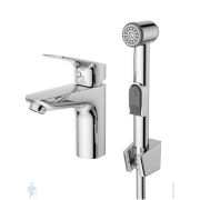 Смеситель для раковины BelBagno DUE-LVM/HGN-CRM-W0 с гигиеническим душем, однозахватный, хром