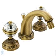 Смеситель для биде Migliore CRISTALIA на 3 отверстия, бронза/ручки Swarovski ML.CRS-3725.BR/18579